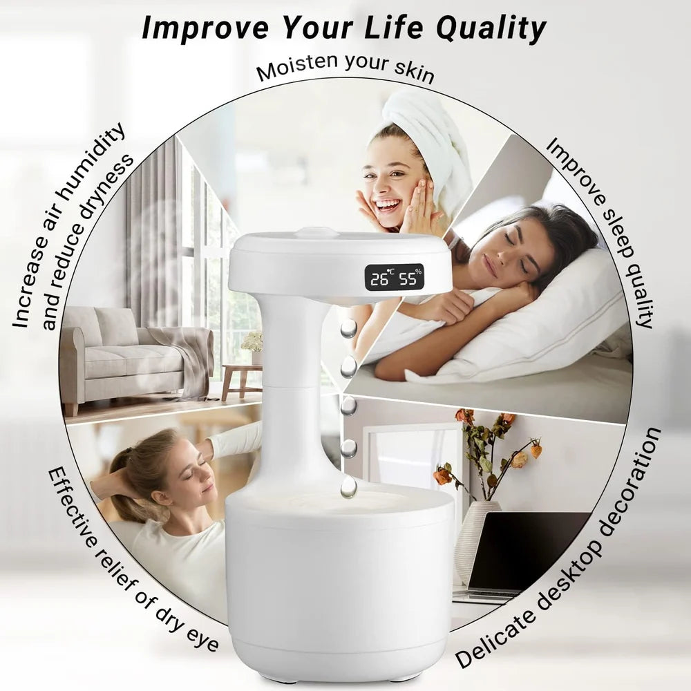 Anti-gravity humidifier