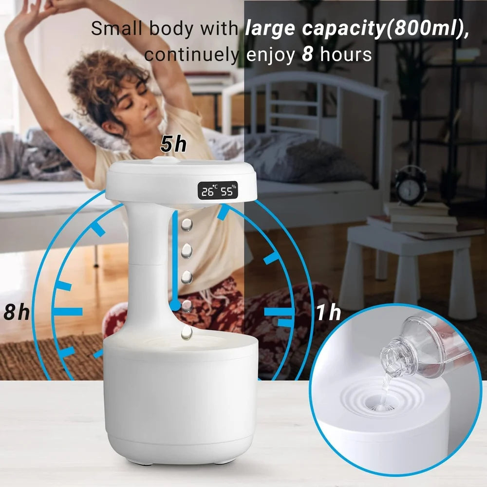 Anti-gravity humidifier